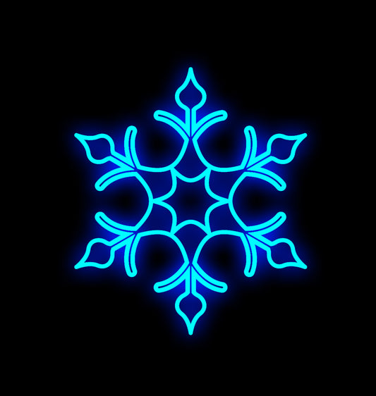 5' Blue LED Snowflake