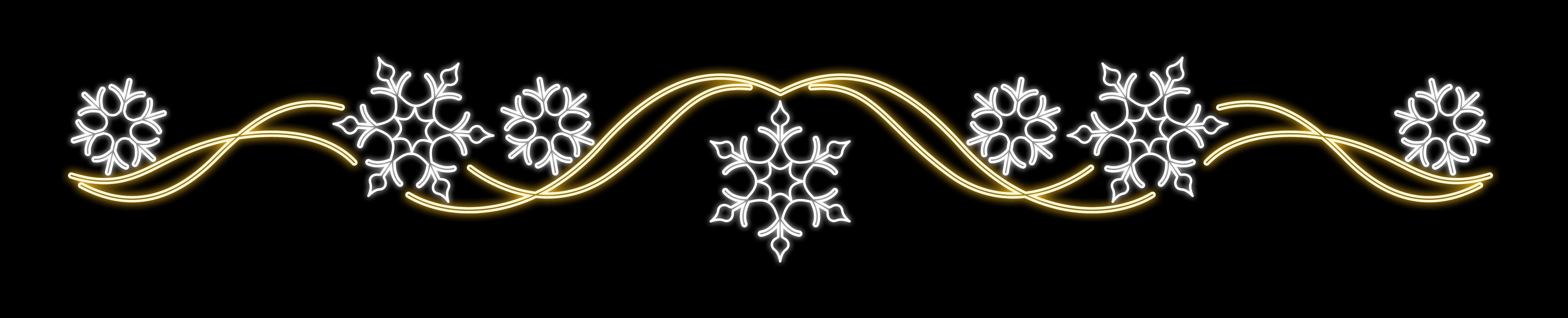 21' Wide Streamer with 7 Snowflakes Pure White and Warm White Snowflak ...