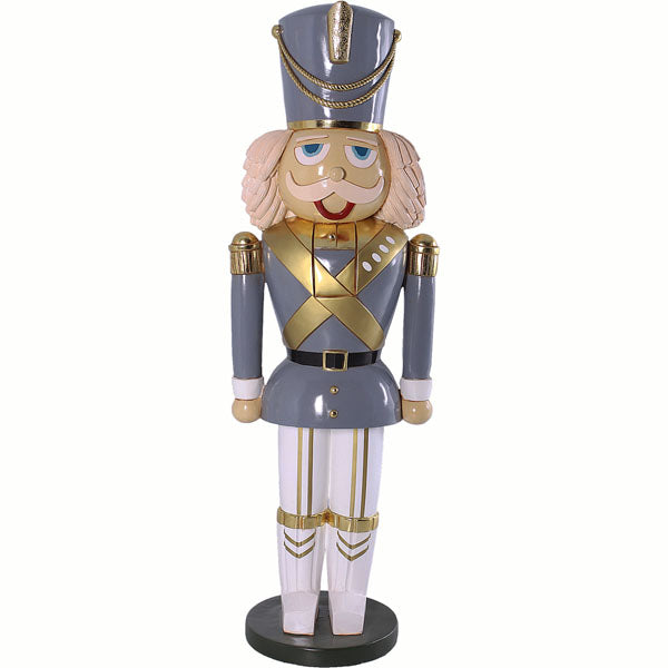 72" Nutcracker Wearing a Gray Coat