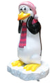 Funny Penguin Thinking with a Hot Pink Hat & Scarf