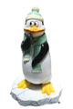 Funny Penguin Kid with a Sage Green Hat & Scarf