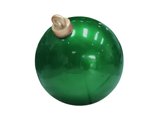 24" Green Christmas Ball Ornament Display