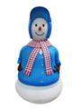 Mini Snowman Father Dressed in Red & Blue