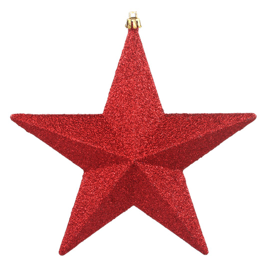 Red Glitter 7.8" Star