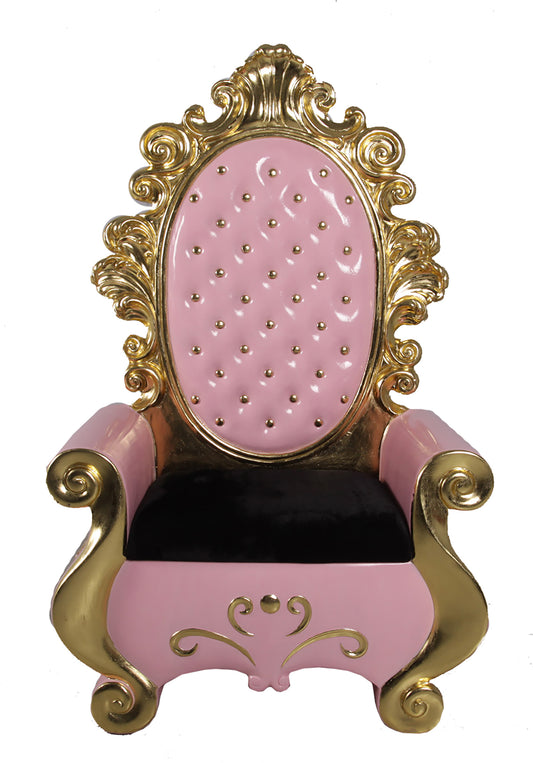 63" Pink and Gold Santa Throne