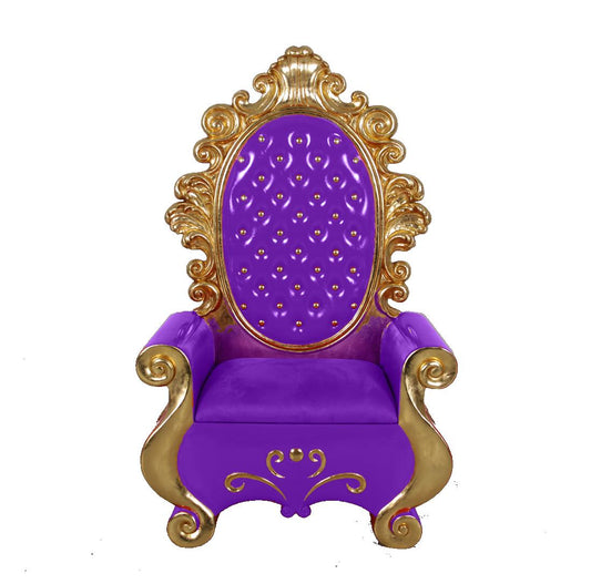 63" Purple and Gold Santa Throne