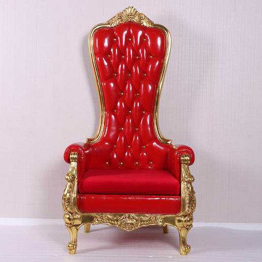 Red and Gold Slender Santa Throne