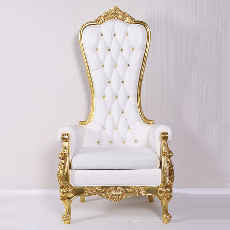 White and Gold Slender Santa Throne