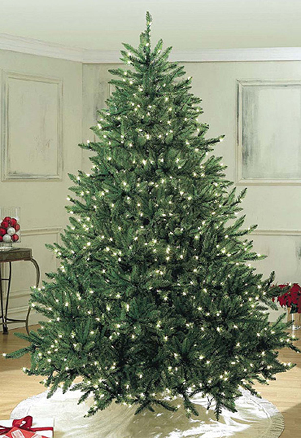 9' Sequoia Evergreen Christmas Tree with Warm White LED Lights