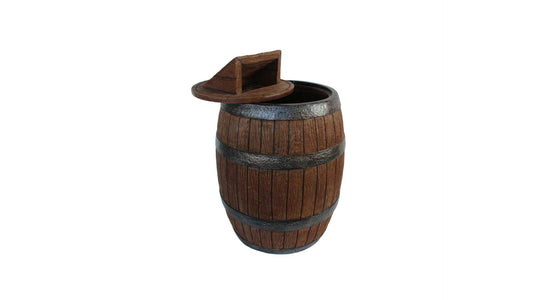 50" Whiskey Barrel Trash Can