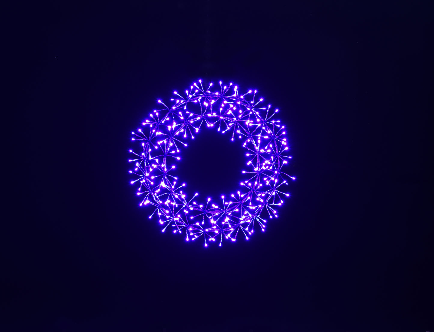 2' Purple Micro LED Wreath with Purple Frame