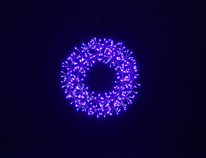 2' Purple Micro LED Wreath with Purple Frame