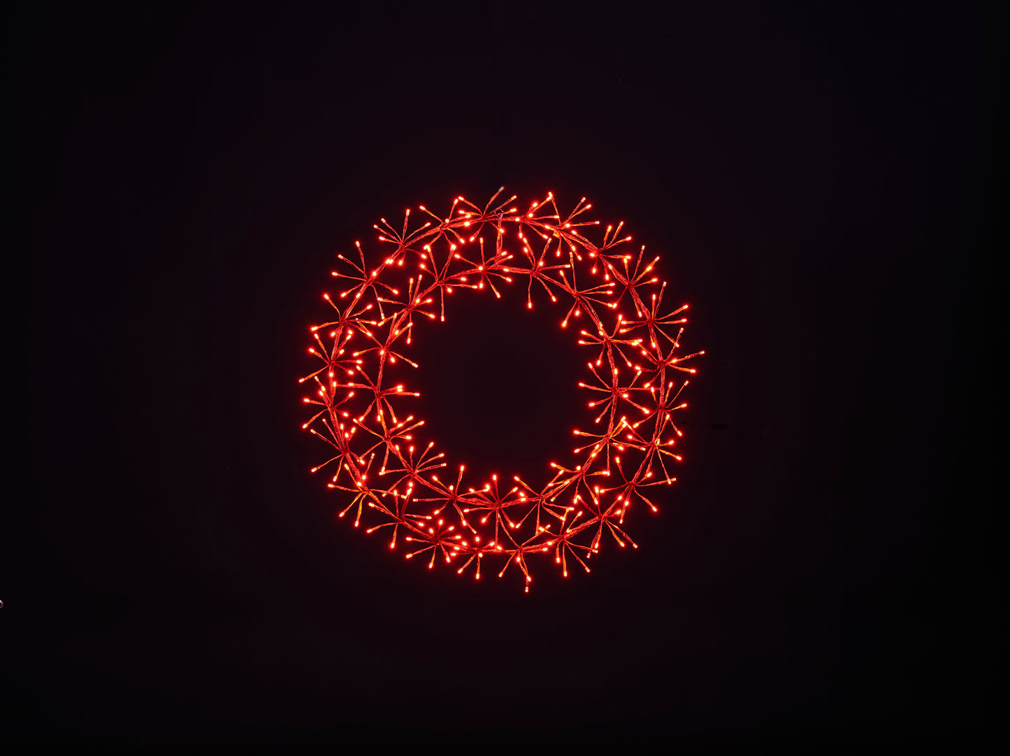 2' Red Micro LED Wreath with Red Frame