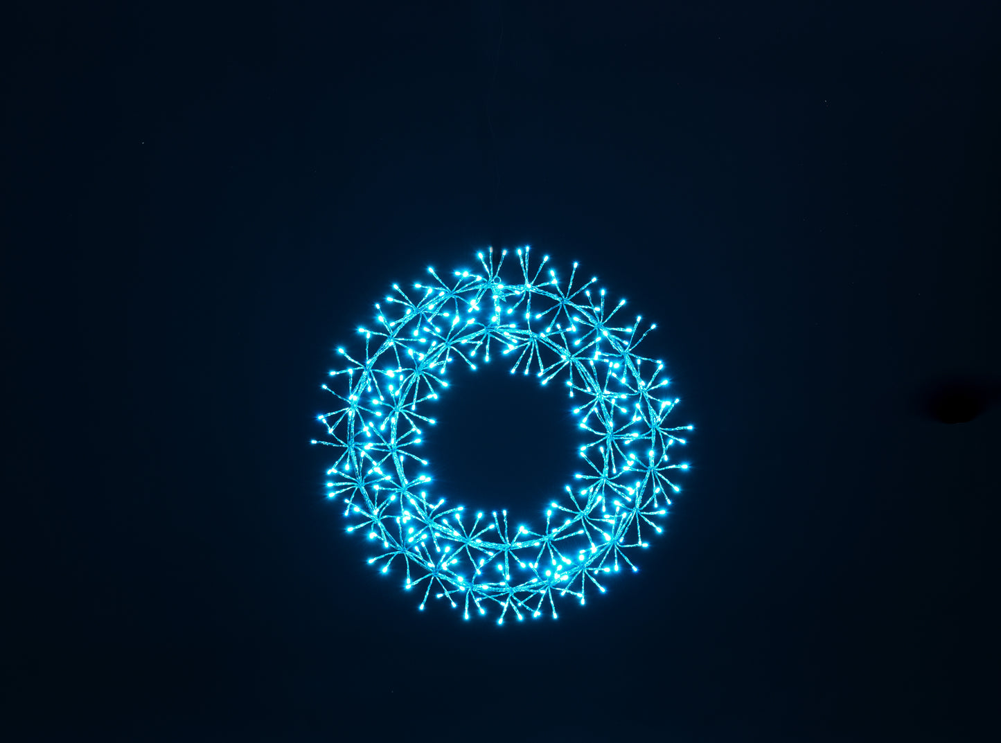 2' Teal Micro LED Wreath with Teal Frame