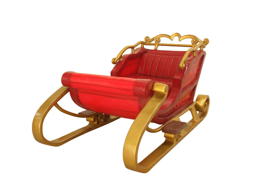 Two Person Red and Gold Sleigh