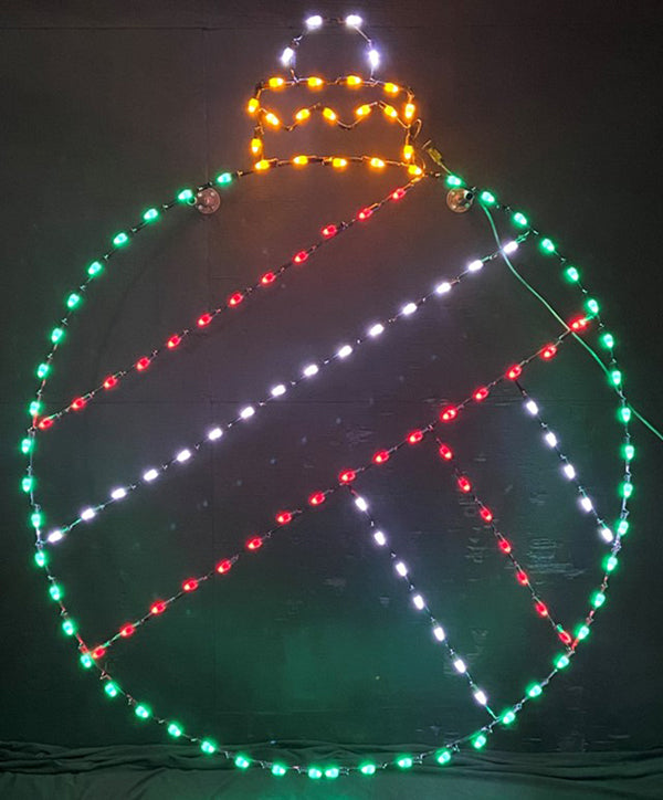 6' Ball Ornament with Criss Cross