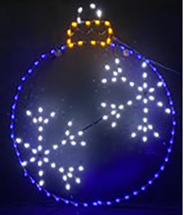 6' Ball Ornament with Snowlfakes