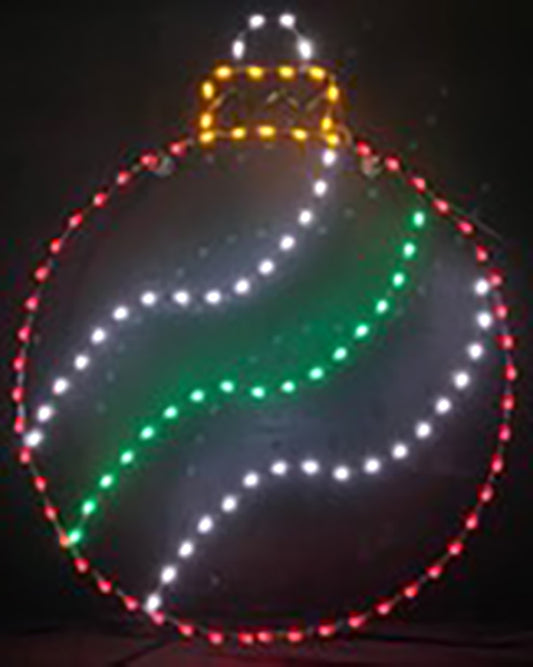 6' Ball Ornament with Diagonal Swirl
