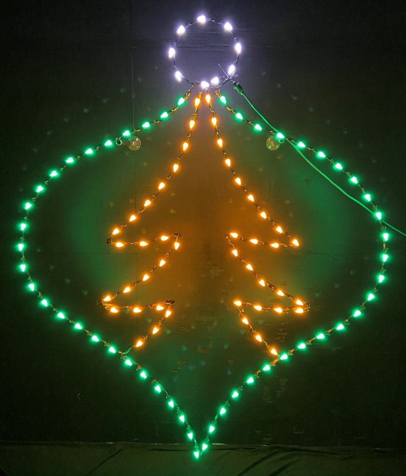 5' Onion Ornament with Christmas Tree