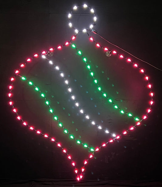 5' Onion Ornament with Diagonal Swirls