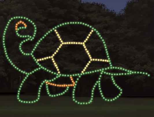 4' Walking Turtle with Head Turned Back